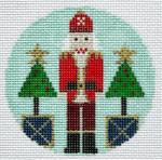KCN Designers - Santa Nutcracker on Blue